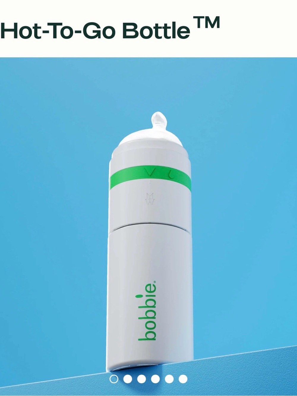 NWT Hot-To-Go Bottle™ Baby Bottle (BOBBIE)